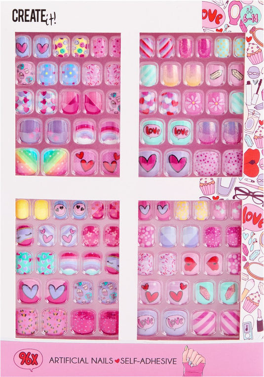 Create it! kunstnagels zelfklevend maxi set, 96st