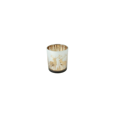 Country field countryfield theelichthouder pines goud glas ã˜7x8cm