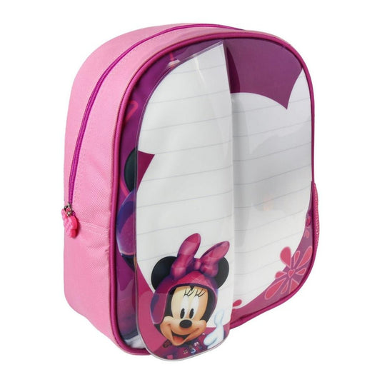 Cerda disney minnie mouse rugzak met schrijfgedeelte + 2 markers 25x31x10 cm roze