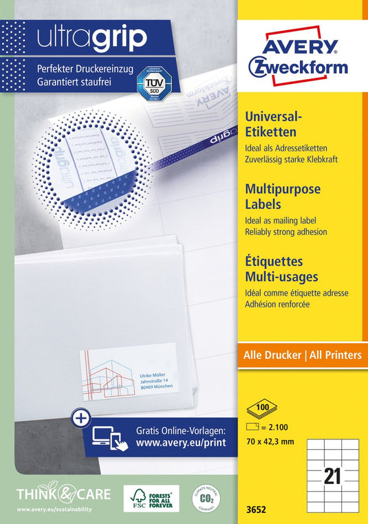 Avery -3652-ilc etiketten
