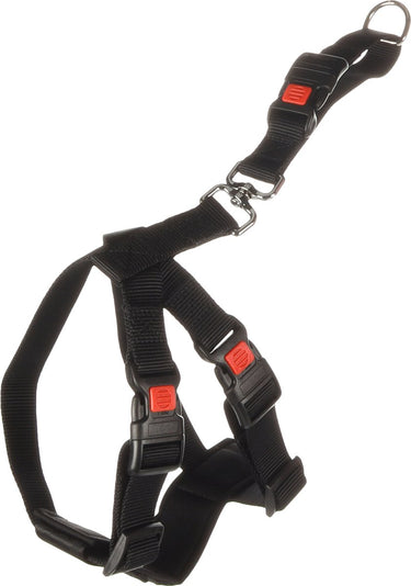 Flamingo hondentuigje auto harnas maat m - zwart 40-60cm