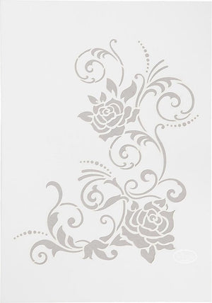 Viva decor flexibel sjabloon - bloemenpatroon - plastic sjabloon - diy knutsel sjablonen - tekensjabloon bloemen - a4 formaat - 210x297mm - 1 stuk