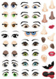 Graine creative gc stickers gezichten 124 stuks