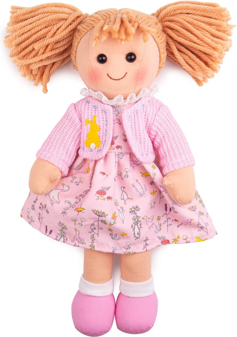 Load image into Gallery viewer, Bigjigs babypop stoffen pop ella 30cm
