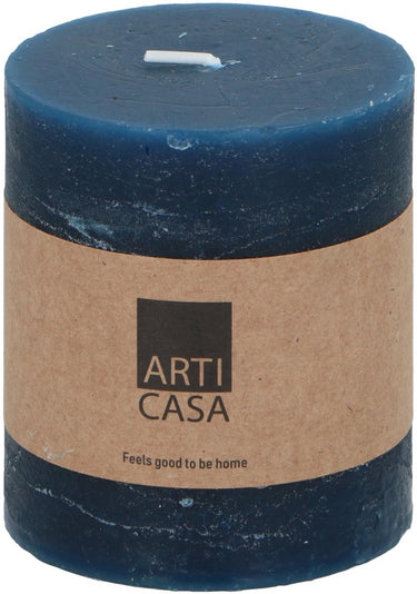 Arti casa stompkaars ø7 x 8 cm - 30 branduren - donkerblauw