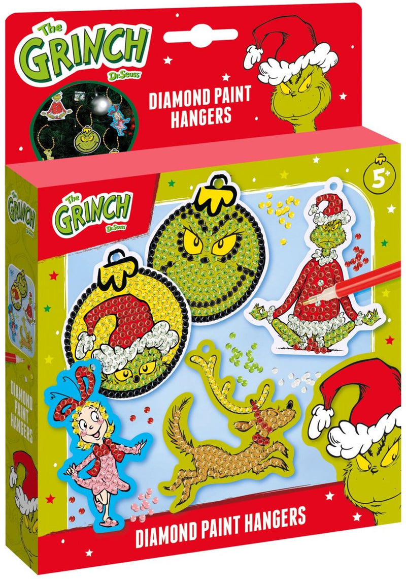 Load image into Gallery viewer, Totum the grinch - 5 diamond painting hangers maken - speelgoed jongens en meisjes vanaf 5 jaar - knutselset home deco
