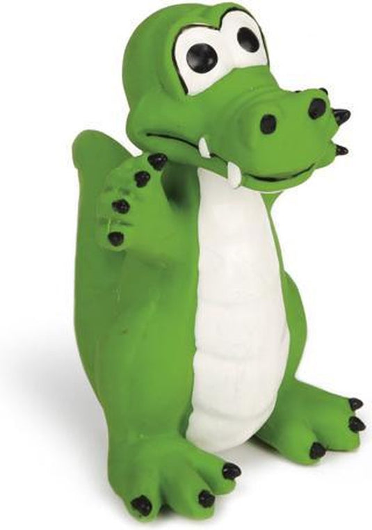 Beeztees latex krokodil - hondenspeelgoed - groen - 12x10x10 cm
