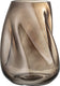 Bloomingville - vaas ingolf - bruin glas - h 26 cm x b 19 cm