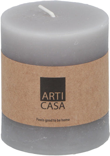 Arti casa stompkaars ø7 x 8 cm - 30 branduren - grijs