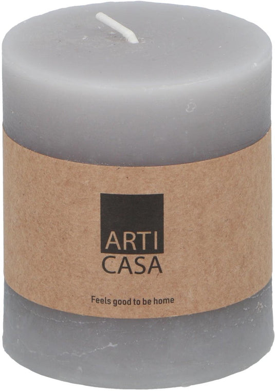 Arti casa stompkaars ø7 x 8 cm - 30 branduren - grijs
