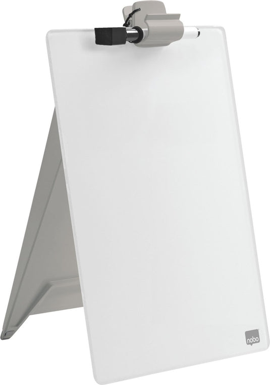 Nobo bureau notitiebord - met droog uitwisbaar glasoppervlak - 216x297mm - wit
