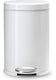 Simplehuman prullenbak rond 4,5 l - wit - rvs