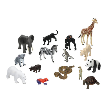 Mojo wildlife dieren schoolpakket, 15dlg.