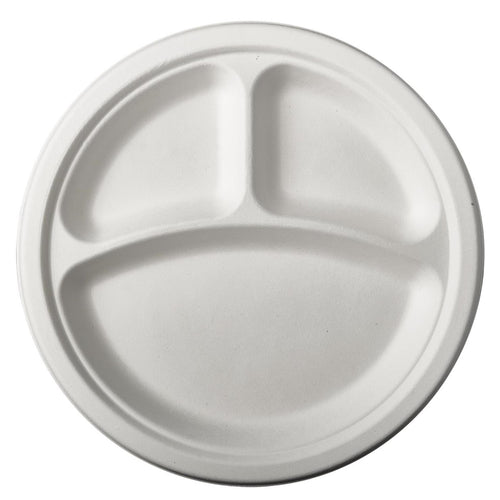 Papstar 12 borden suikerriet pure 3-vaks ø23cm