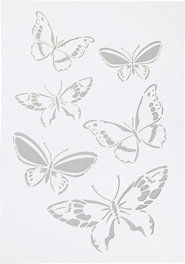 Viva decor flexibel sjabloon vlinders – decoratie sjabloon – diy stencil voor knutselen en scrapbooking – a4
