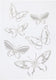 Viva decor flexibel sjabloon vlinders – decoratie sjabloon – diy stencil voor knutselen en scrapbooking – a4