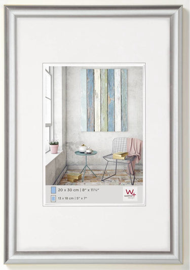 Walther trendstyle - kunststof lijst - fotoformaat 20x30 cm - zilver