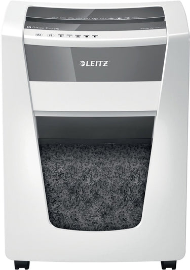 Leitz iq office pro papierversnipperaar p5+ - micro snippers - tot 15 vel - 30l - wit