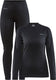 Craft core dry baselayer thermoset dames - zwart - maat s
