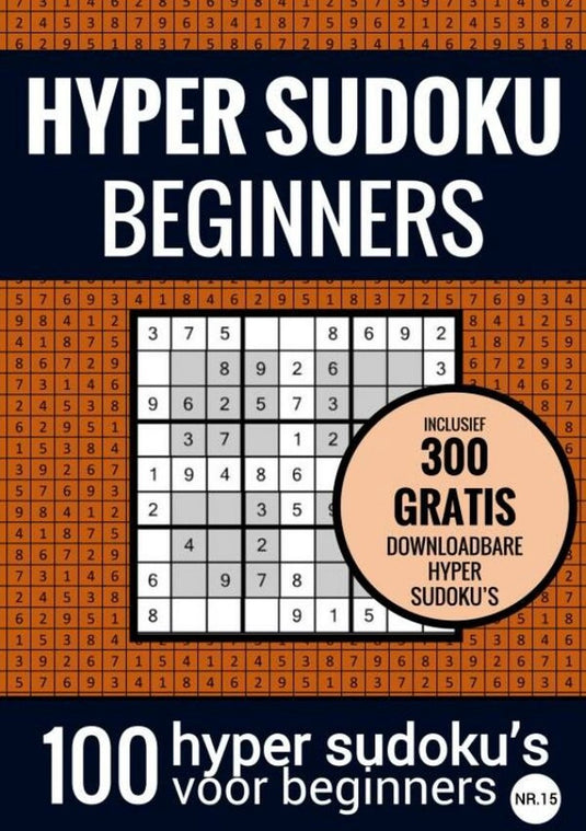 Hyper sudoku - nr. 15 - sudoku makkelijk - puzzelboek met 100 makkelijke puzzels voor volwassenen en ouderen