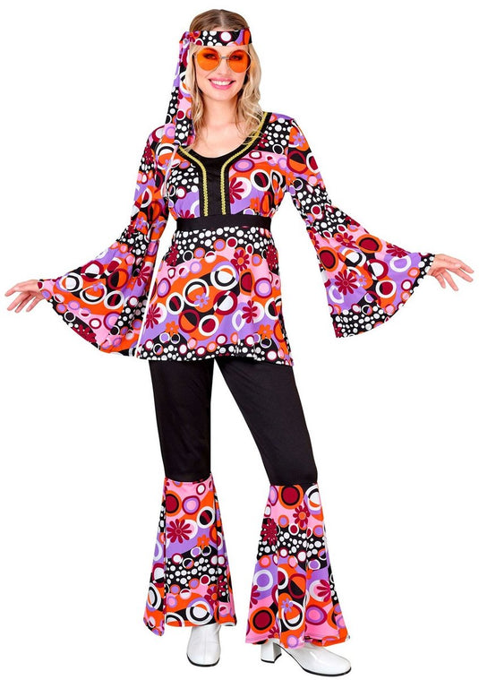 Widmann groovy bubbles jaren 70 style roze - vrouw