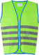 Wowow veiligheidshesje kind met rits en 1150 - fun fietsjas - maat s - unisex - groen blauw zilver