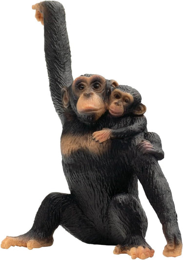 Bullyland 63594 – chimpansee met baby – ca. 8,5 cm – realistisch en handbeschilderd dierenfiguur – ideaal voor educatief spel, natuurverhalen of decoratie voor kinderen vanaf 3 jaar
