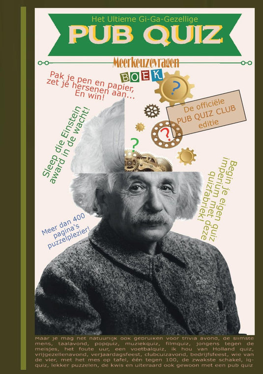 Het ultieme gi-ga-gezellige pubquiz meerkeuzevragen boek