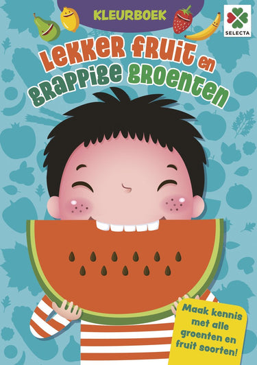 Selecta tactic lekker fruit en grappige groente - kleur- en activiteitenboek - gezond eten ontdekken - puzzelboek voor kinderen - vanaf 4 jaar
