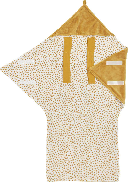 Meyco baby cheetah wikkeldeken - fleece - honey gold