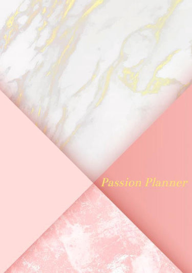Passion planner-12 maanden- wekelijks - a5- zachte kaft-marmer goud- allets comfort