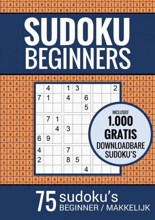 Merkloos sans marque sudoku makkelijk - puzzelboek voor beginners: 75 makkelijke sudoku puzzels voor volwassenen en ouderen