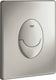 Grohe skate air bedieningspaneel toilet - verticaal - dual flush - kunststof - mat chroom