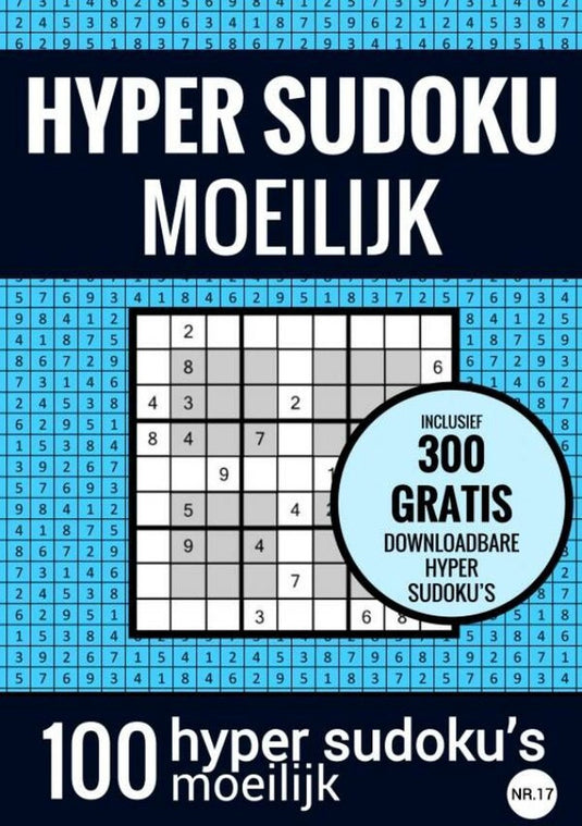 Hyper sudoku - sudoku moeilijk - nr. 17 - puzzelboek met 100 moeilijke puzzels voor volwassenen en ouderen