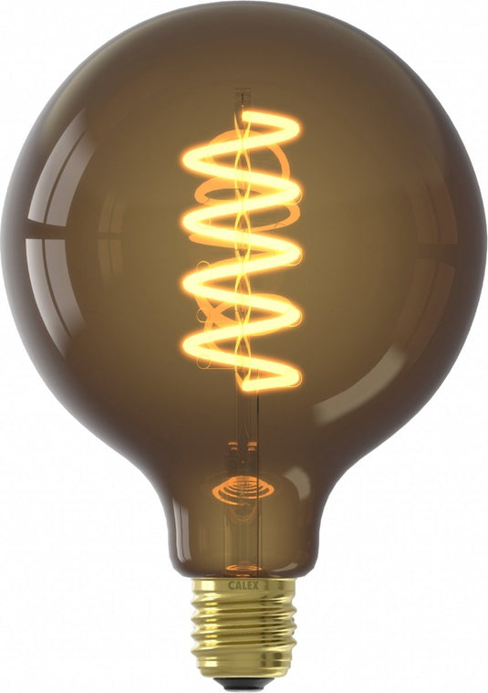 Calex led lamp e27, st64, spiraal filament, vintage, warm wit licht, dimbaar