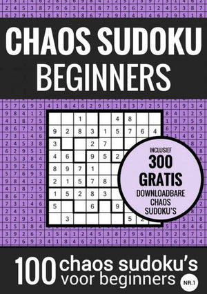 Choas sudoku sudoku makkelijk: chaos sudoku - nr. 1 - puzzelboek met 100 makkelijke puzzels voor volwassenen en ouderen