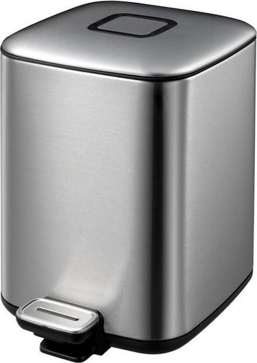 Eko - regent pedaalemmer 6 liter - stainless steel plastic - mat rvs - prullenbak