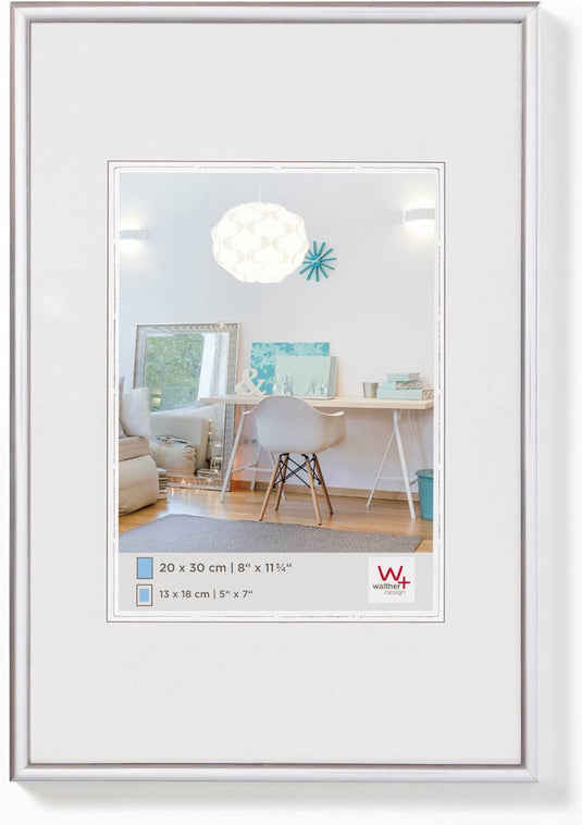 Walther new lifestyle - kunststof lijst - fotoformaat 24x30 cm - zilver