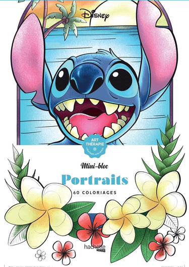 Hachette heroes mini bloc disney portraits - kleurboek voor volwassenen - hachette