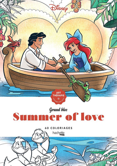 Hachette grand bloc disney - summer of love - kleurboek voor volwassenen