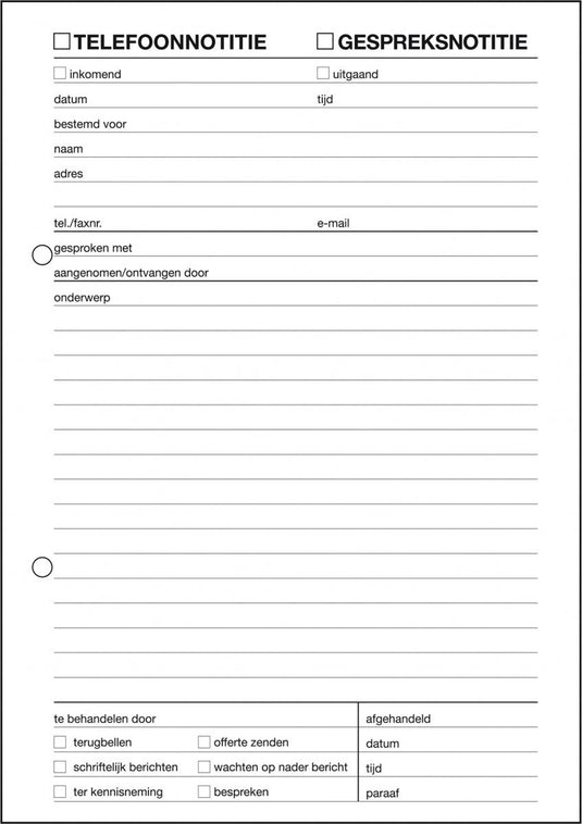 Sigel telefoon- gespreksnotitieblok - expres - a5 - 100 vel - si-30235