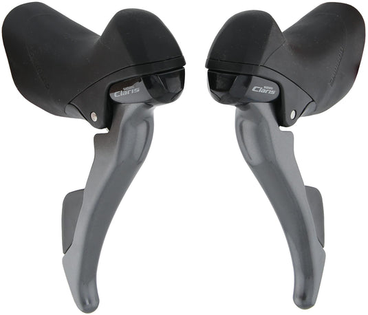 Shimano versteller- remhendelset 2 x 8 speed claris st-r2000 - grijs zwart