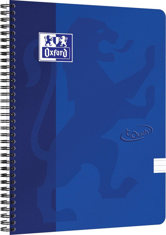 Oxford touch - schrijfblok - a4 - gelijnd - 140 pagina's - 90g - soft cover - blauw