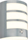 Briloner - led wandlamp oplaadbaar - dimbaar buitenverlichting - met timer - 18 x 15 x 7 cm - mat chroom