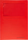 Q-connect l-map met venster | 120 g m² | a4 | pak van 100 stuks | rood