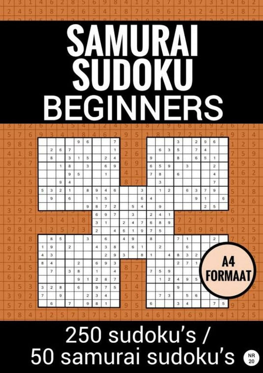 Merkloos sans marque samurai sudoku - makkelijk - nr. 20 - puzzelboek met 100 makkelijke puzzels voor volwassenen en ouderen