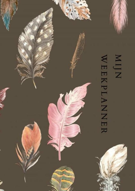 Merkloos sans marque weekplanner - werkplanner - a4 - boho - bruin - ongedateerd - agenda - dagplanner