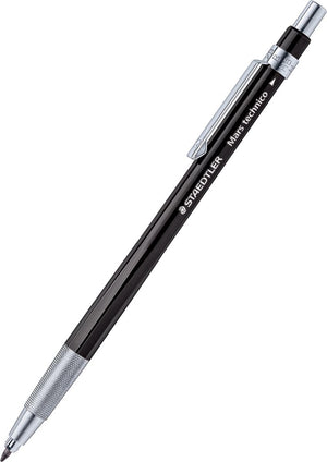 Staedtler vulpotlood mars technico 2 mm, zwarte houder 5 stuks