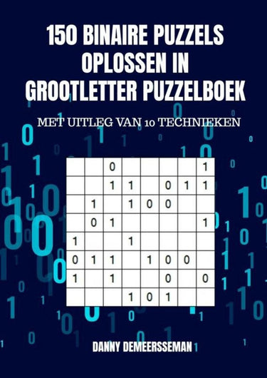 Merkloos sans marque 150 binaire puzzels oplossen in grootletter puzzelboek
