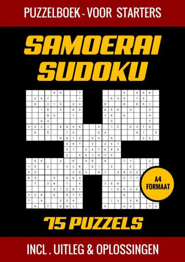 Samoerai sudoku - puzzelboek voor starters - 75 puzzels